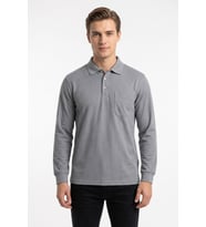 Erkek Büyük Beden Mevsimlik Polo Yaka Cepli Sweatshirt BGL-ST05367
