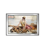 Belimbau Adolfo - Harem Beauty Motifli Kanvas Tablo 50 x 70 cm Aynalı Siyah Çerçeve