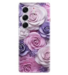 Camon 40 4G Kılıf Boutique Baskılı Resimli Mor Güller Pcode -029