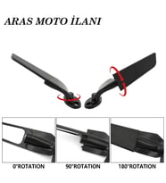 Motosiklet Kanat Dikiz Ayna Cf Moto Sr 250 Pulsar Rs 200 Uyumlu _Supermoto (Renksiz)