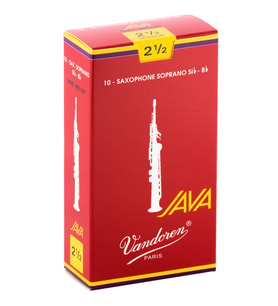 Vandoren SR3025R Java Red Cut Soprano Saksafon Kamışı No: 2.5 (Profesyonel/Caz) - 10'lu Kutu  Dengeli Sertlik, Hızlı Tepki ve Modern Caz Tınısı