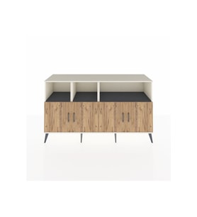 Kronos Konsol 6 Raflı 4 Kapaklı 176x59x99 Aytaşı-Çam/Antrasit