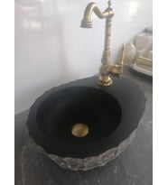 Bazalt Kütük Batarya Çıkışlı Lavabo