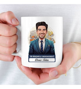 En Başarılı Erkek Muhasebeciye hediye Karikatürlü Kupa Bardak
