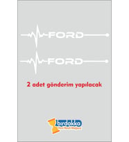 Ford İçin Uyumlu Aksesuar Nabız Sticker Beyaz 30*8 Cm