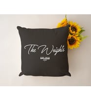 BK Gift Kişiye Özel İsimli Tarihli Premium Kumaş Siyah Kırlent Yastık, Ev Hediyesi, Ev Dekorasyonu, Dekoratif Hediye-12