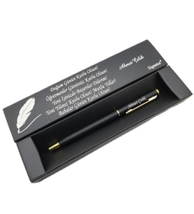 Signator® C515 Slim Siyah Altın Tükenmez Kalem  İsme Özel Kalem  Hediyelik Kalem (Karışık)