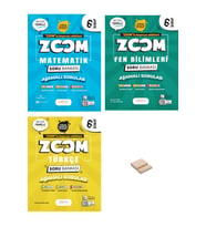 6. Sınıf Zoom Matematik Fen Bilimleri ve Türkçe Soru Bankası 3lü Set + Telefon Standı