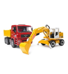 Man Damperli Kamyon Ve Liebherr ENessiWorldkavatör