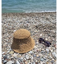 El Örgüsü Hasır Bucket Şapka