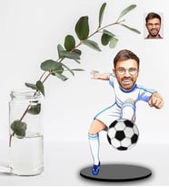 Kişiye Özel Futbolcu Tasarımlı Karikatür Ahşap Biblo Model-4