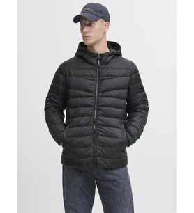 Jack & Jones JJWEST Light Puffer Hood Erkek Mont – Hafif Şişme Kapüşonlu Suya Dayanıklı Kışlık Ceket (Siyah)