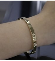 Gümüş Çivi Model Kelepçe Bilezik