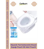 Özel Üretim Kaliteli Pratik Seyahat Hijyenik Tek Kullanımlık Klozet Kapağı Poşeti 50 Adet Poşetli