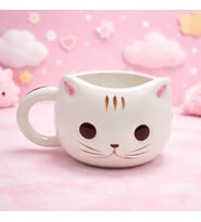Sevimli Kedi Tasarımlı Seramik Kupa Bardak Kawaii Kahve Fincanı Dekoratif Hediyelik