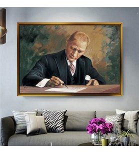 Altın Çerçeveli dekoratif tablo a1129 (Gold)