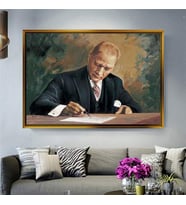 Altın Çerçeveli dekoratif tablo a1129 (Gold)