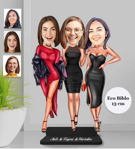Kişiye Özel Kız Arkadaşlar Ahşap Eco Biblo -7