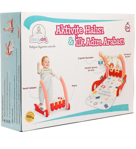 Birlik Oyuncak Babycim Aktivite Halısı & Ilk Adım Arabası - Pembe HE0634