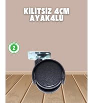 Sehpa ve Ekipmanlar İçin Kilitsiz 4 cm Ayak 4’lü