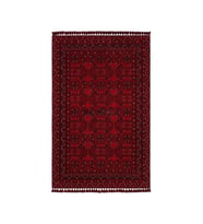 Hoom Rugs Afgan AFG 02 Red Antibakteriyel Kaymaz Tabanlı Dekoratif Kilim (Kırmızı)