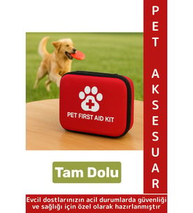 Premium Dayanıklı Portatif Kedi Köpek Taşınabilir Evcil Hayvan Tam Dolu Acil Yardım İhtiyaç Çantası
