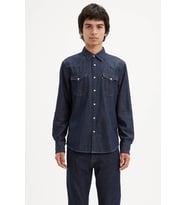 Levi's % 100 Pamuklu Çift Cepli Uzun Kollu Kot Gömlek Erkek KOT GÖMLEK 85744 (Lacivert)