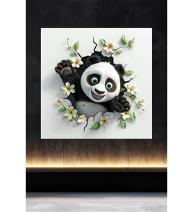 Lucena Metal Tablo Duvardaki Delik Koleksiyonu - Panda 6