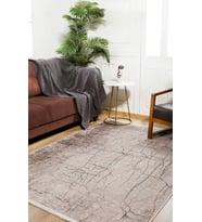 Dijital Kaymaz Yıkanabilir Bej Minimalist Salon Halısı Mutfak Halısı Koridor Halısı Yolluk HLN1537