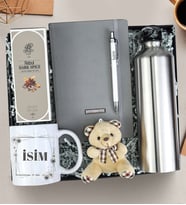 Defter & Kalem & Matara & Kupa & Kolonya & Ayıcık Hediye Seti