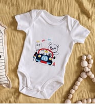 BK Kids Sevimli Sürücü Tasarımlı Bebek Body Zıbın - Model 1