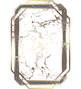 Eliana Home Baskılı, Yıkanabilir Kaymaz Taban Salon Halısı LNA1913-SM72 100x150 cm (Beyaz)