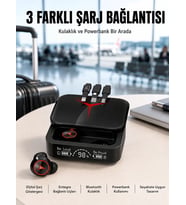 Northcity TWS Bluetooth Kulaklık – Dijital Göstergeli Şarj Kutulu Kablosuz Kulakiçi Kulaklık, IPX6 Su Geçirmez, Bluetooth 5.3