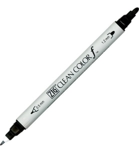 Zig Clean Color f Çift Uçlu Kalem 010 Black 
