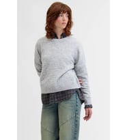 Jack & Jones Jxevi Crew Neck Knit Kadın Kazak (Gri)
