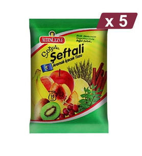 Altıncezve Şeftali Aromalı Toz İçecek 450 G - Soğuk - 5Lİ PAKET