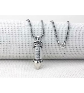 Cevşeni Kebir Dualı Kurşun Tasarımlı 925 Ayar Gümüş Cevşen Kolye