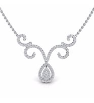 0,37 Karat Pırlantalı Kolye (Altın-Beyaz)