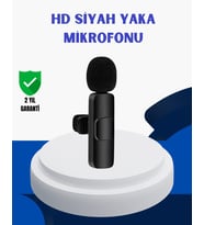 iPhone İçin Çift Mikrofonlu Telsiz Yaka Mikrofonu 360 Derece HD Ses