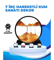Döndürülebilir Dinamik Kum Tablosu - Stres Giderici, Yüksek Kaliteli Cam Ve Doğal Kum İle Sanatsal Masa Dekoru