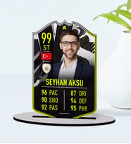 BK Gift Kişiye Özel Ahşap Biblo Futbolcu Kartı-4