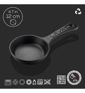 Döküm Mini Yuvarlak Saplı Çap 12 Tava