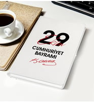 BK Gift 29 Ekim Temalı Beyaz Defter-4, Arkadaşa Hediye , 29 Ekim Hediyesi, 100.Yıl Hediyesi