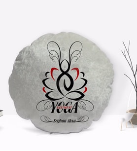 BK Gift Kişiye Özel İsimli Yoga Eğitmeni Tasarımlı Dekoratif Kırlent Yastık-1