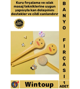 #Fırça Ergonomik Peeling Etkili Masajlı Uzun Saplı Ördek Tasarımlı Yumuşak Uçlu Vücut Kese Fırçası