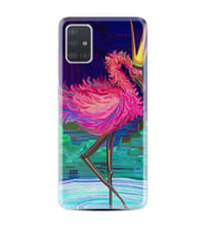 Samsung a71 A72 A73 A7 A9 2018 C7 C9 Kılıf Desenli Silikon Queen Flamingo 1748