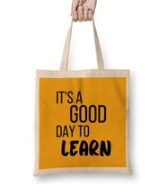 Teacher Gift- Learning Inspire-Science Student School-Inspirational KIDS WOMEN Men Bez Çanta Uzun Saplı