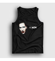 Presmono Unisex Siyah MM Marilyn Manson Atlet 38723tt