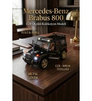 Mercedes G800 1:24 Metal Model Araba - Sesli Işıklı, Çek Bırak, Açılan Kapılar - Siyah