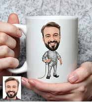 Kişiye Özel Boyacı Tasarımlı Karikatürlü Kupa Bardak